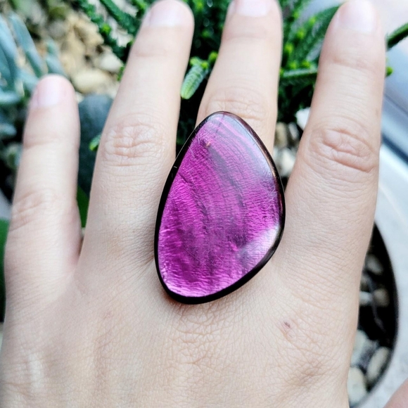 Vintage Pink Gemstone Ring - Picture 1 of 8